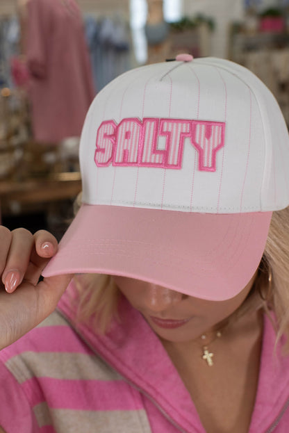 Pink Salty Embroidered Patch Hat