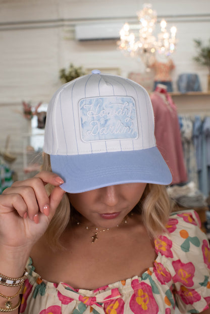 Blue Howdy Darling Embroidered Patch Design