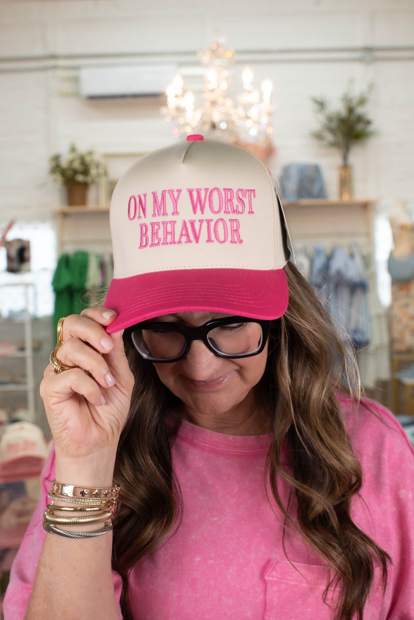 Hot Pink On My Worst Behavior Hat