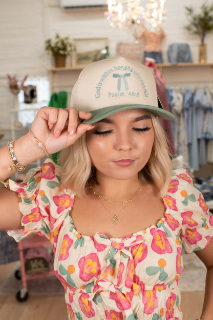 Sage Psalm 46:5 Embroidered Hat