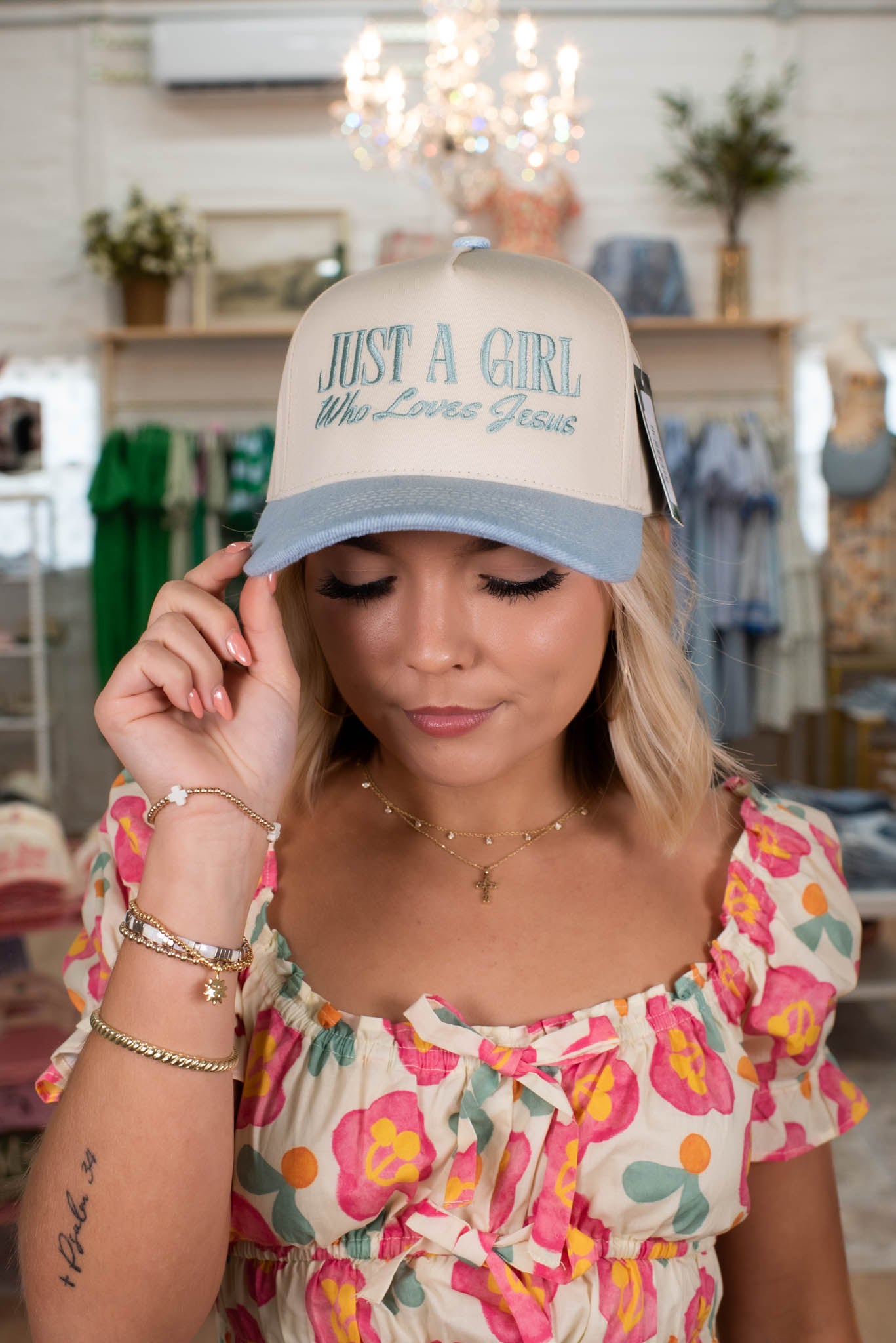 Just A Girl Who Loves Jesus Denim Hat