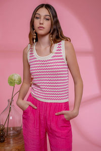 Day Dreaming Pink Crochet Top