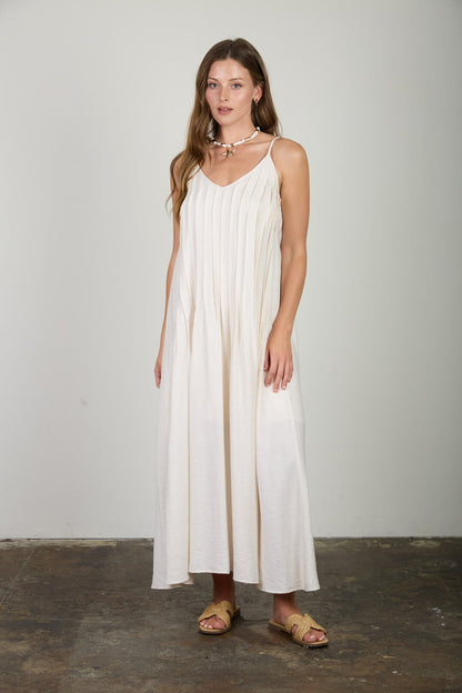 Natural Solid Maxi Dress