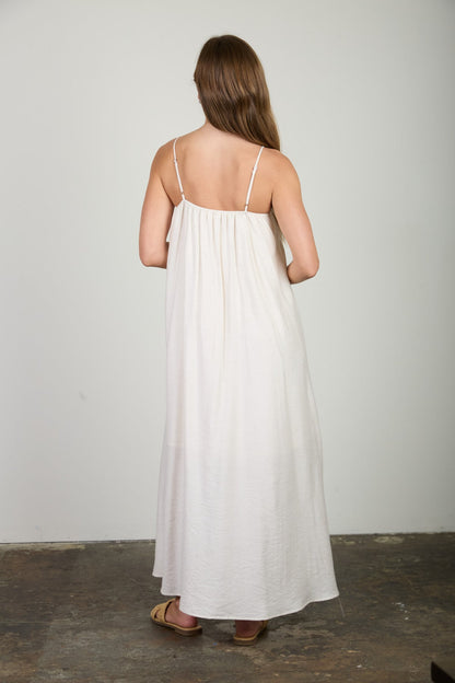 Natural Solid Maxi Dress