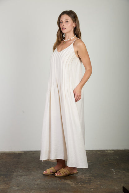 Natural Solid Maxi Dress