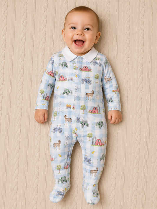 Barnyard Print Footie