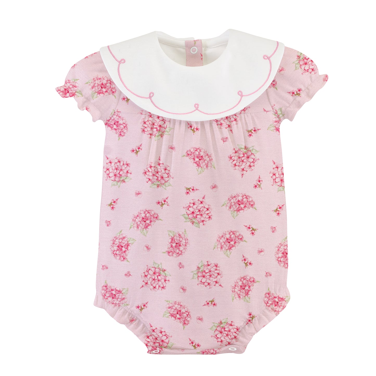 Pink Hydrangeas Bubble W/Collar