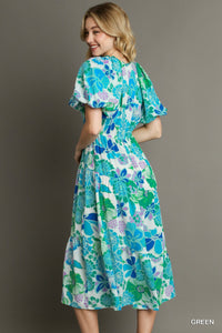 Gentle Breeze Floral Midi Dress