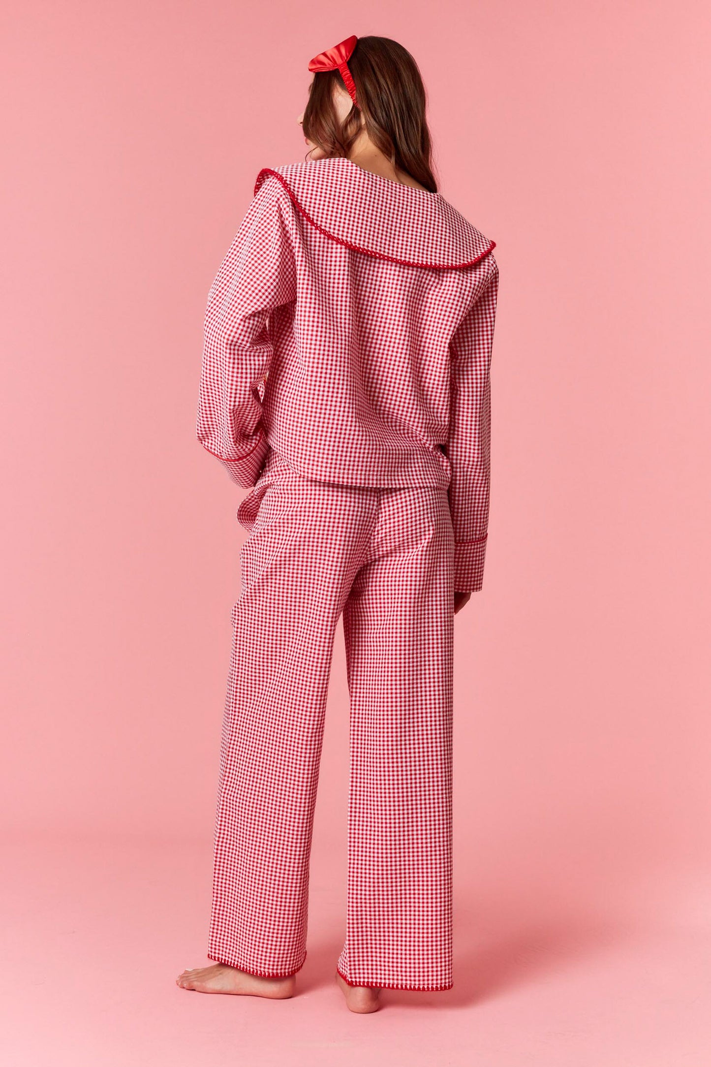 Red Nutcracker Embroidered PJ Set