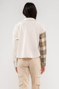 Ivory Patchwork/Plaid Top