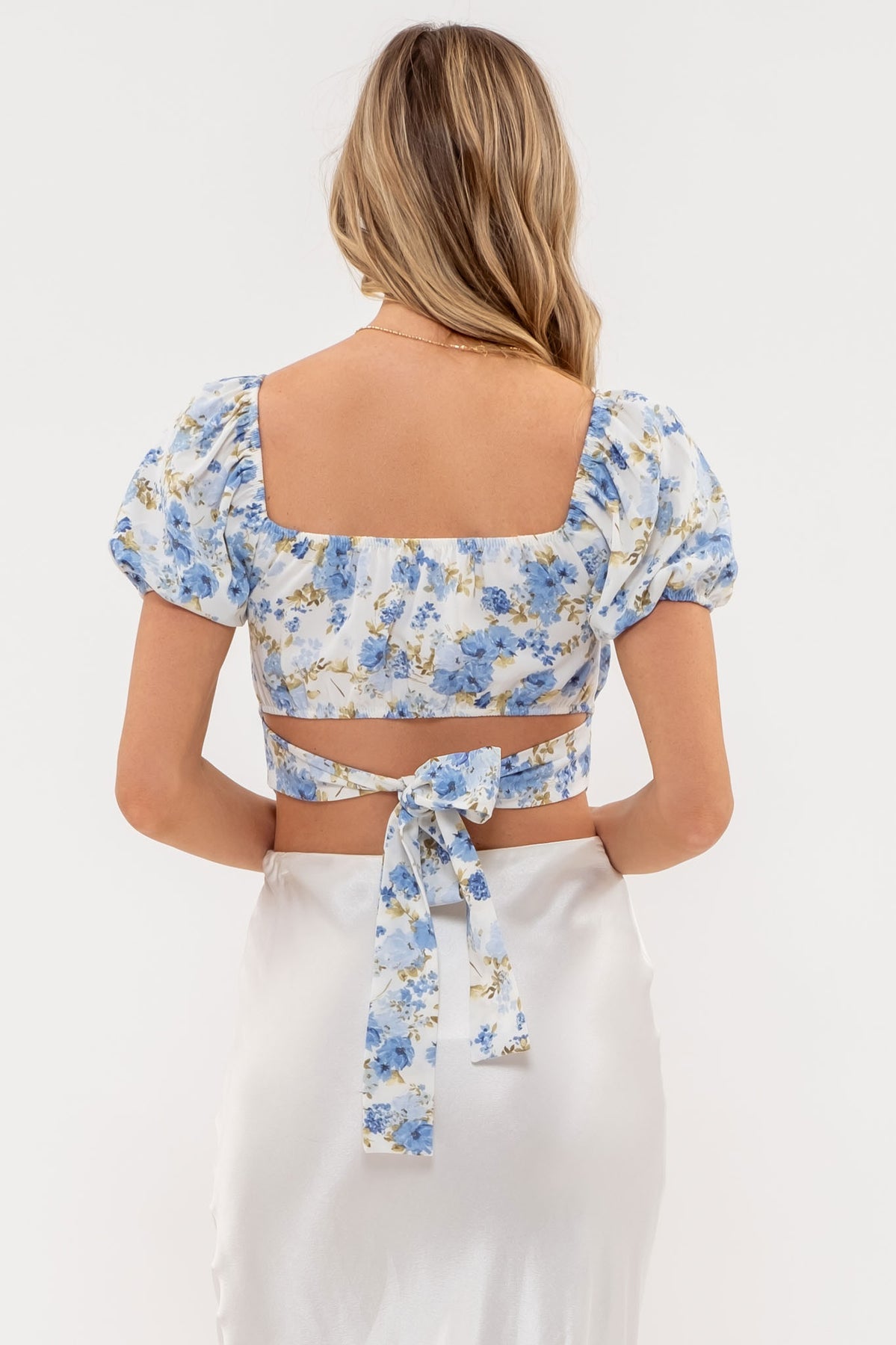 Florally Yours Blue Floral Top