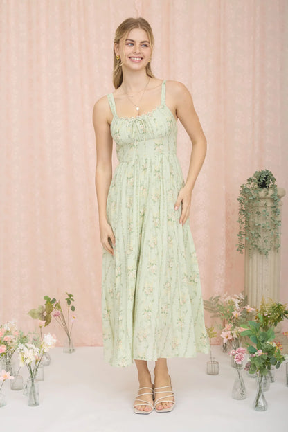 Honeysuckle Drift Midi Dress