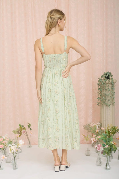 Honeysuckle Drift Midi Dress