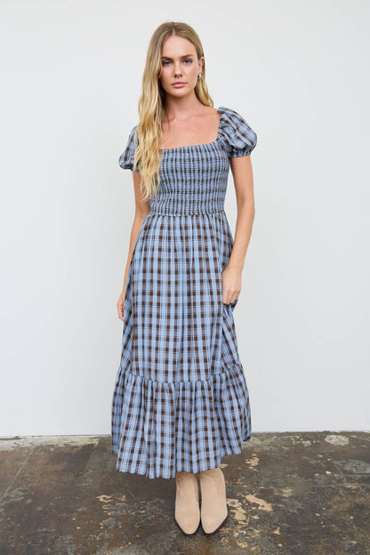Blue Ridge Plaid Midi Dress