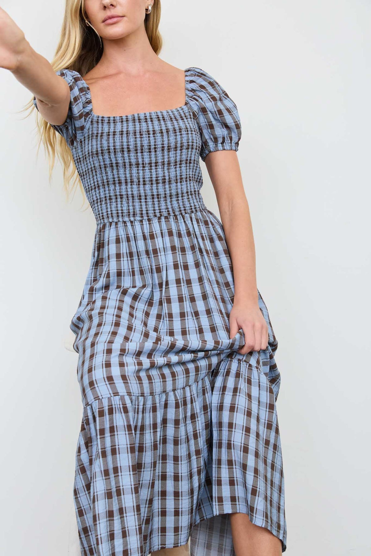 Blue Ridge Plaid Midi Dress