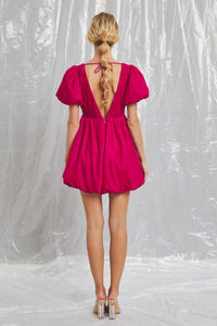 Fuchsia Velvet Dress