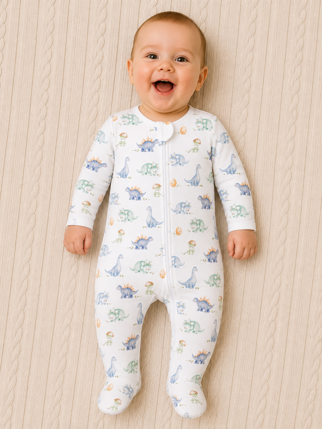 Pastel Dinos Footie