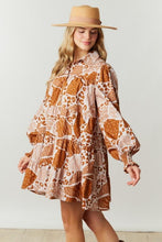 Brown Camo Print Dress