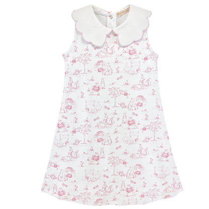 Pink Toile Bunny Dress