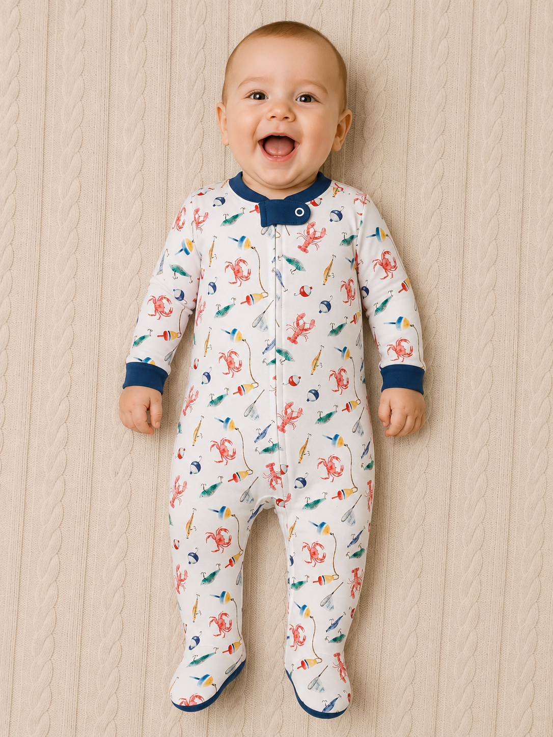 Coastal Claws Zipped Footie