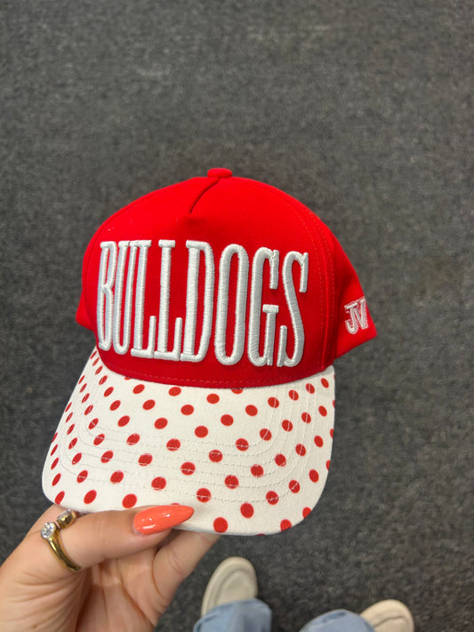PREORDER Bulldogs Polka Dot Hat (arrives mid October)
