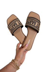 Black/Taupe St Barts Sandals