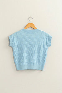 Meant For You Blue Checkered Top