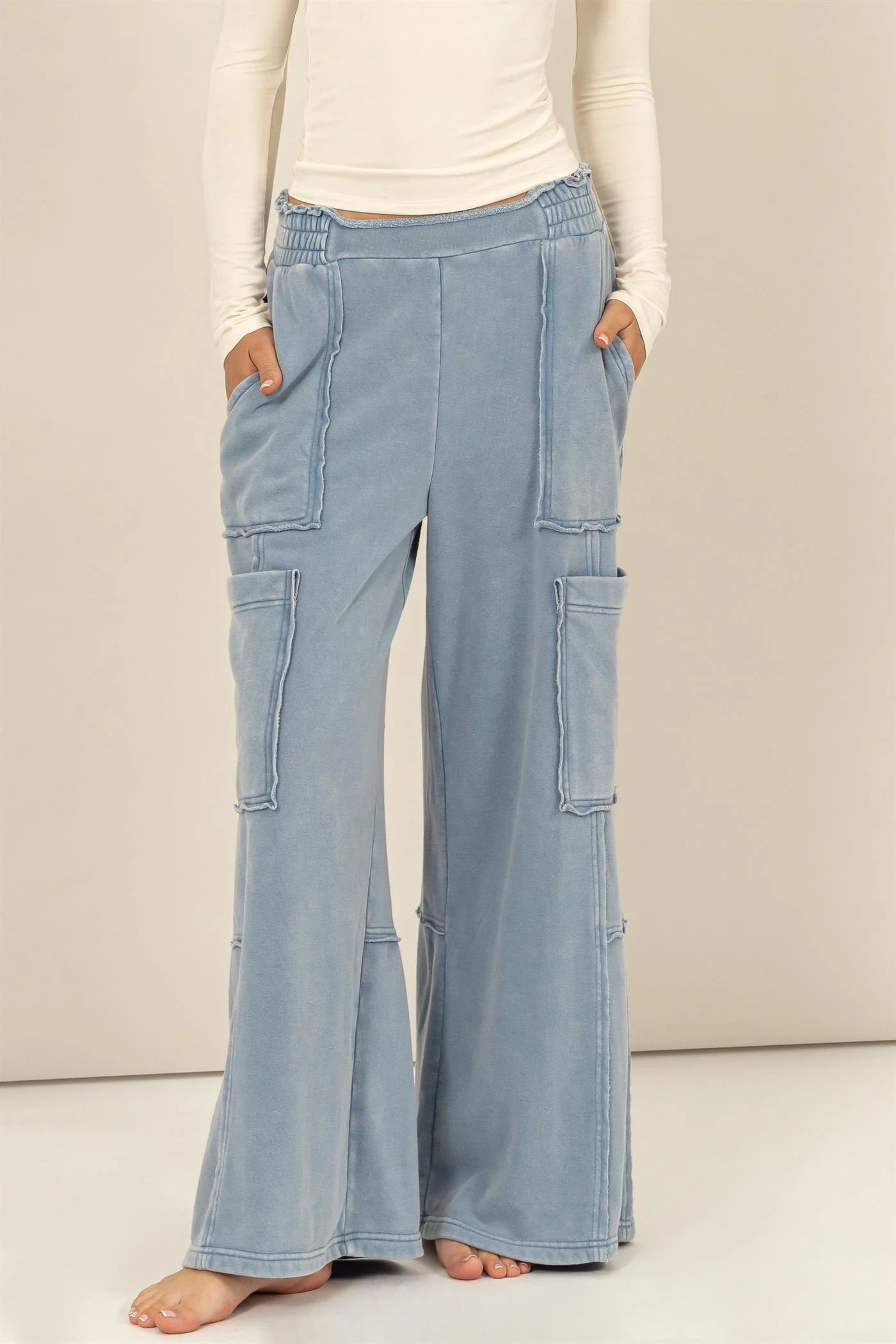 Denim Blue Oversized Pants
