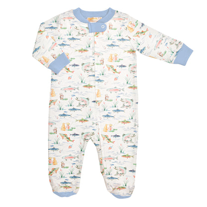 Gone Fishing Zipped Footie