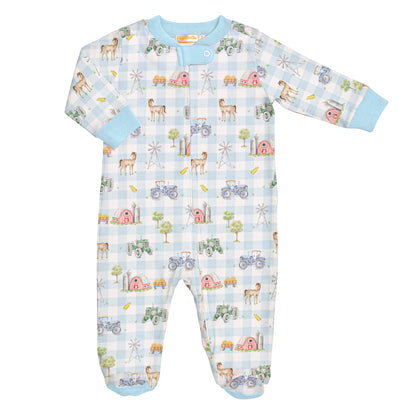 Tiny Barnyard Zipped Footie