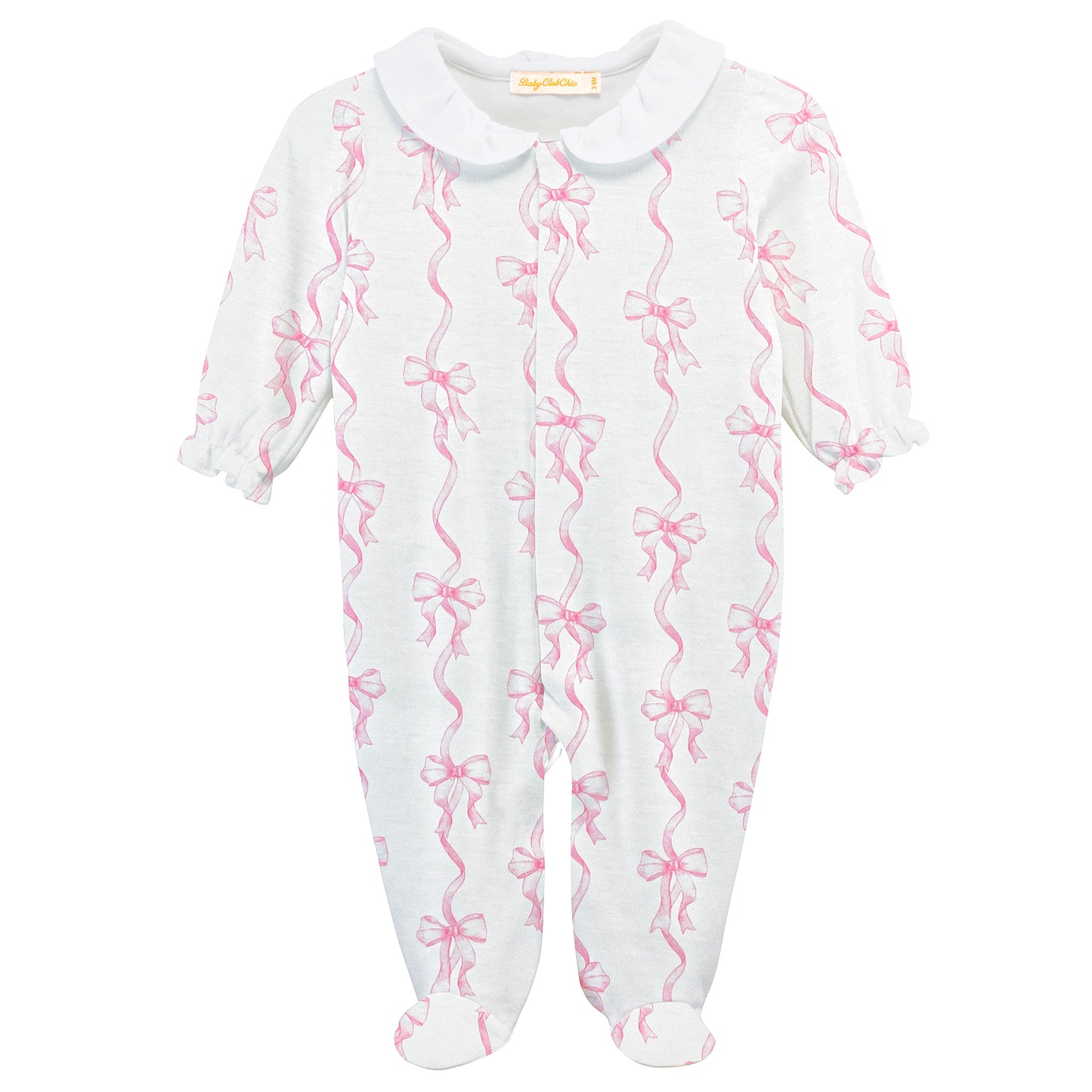 Pink Coquette Bows Footie