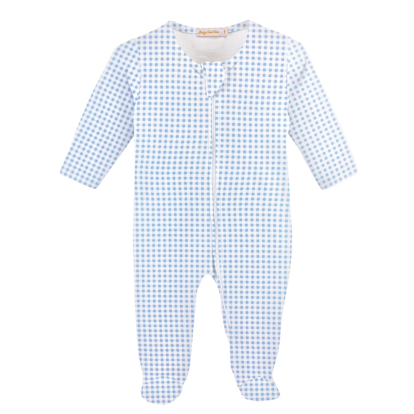 Blue Checkered Footie