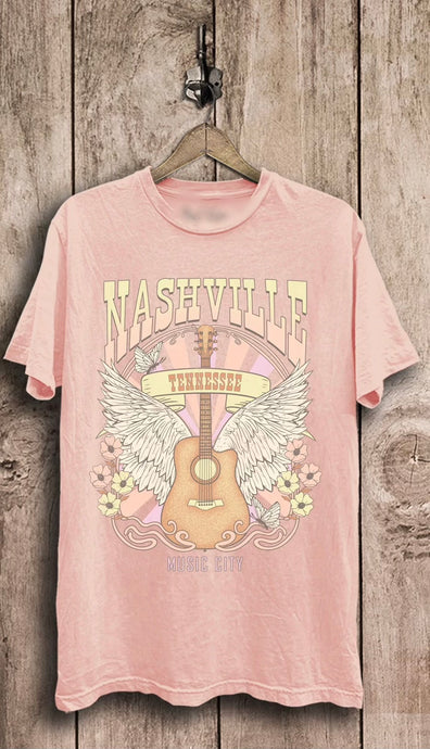 Pink Nashville Graphic Tee