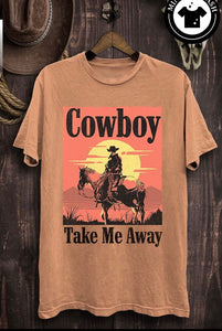 Coral Cowboy Take Me Away Tee