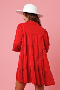 Red Rhinestone Shirt/Dress
