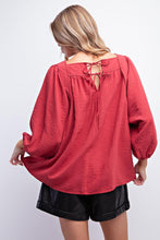 Raspberry Square Neck Top