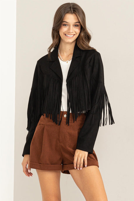 Black Fringe Jacket