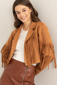 Camel Fringe Jacket