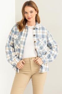 Blue Plaid Shacket