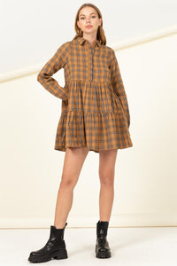 Plaid Babydoll Dress
