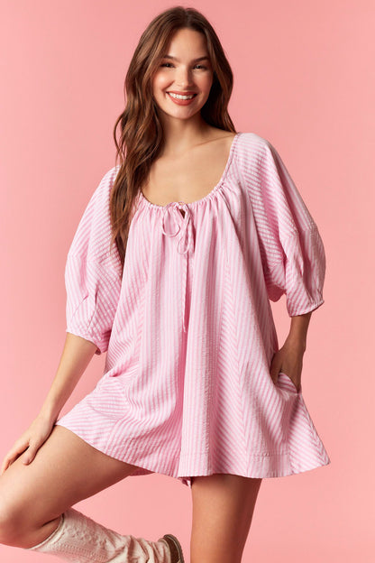 Sweet Pea Striped Romper