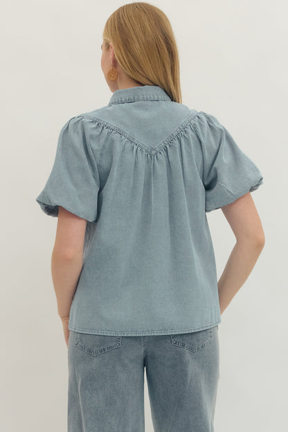 Chambray Charm Top