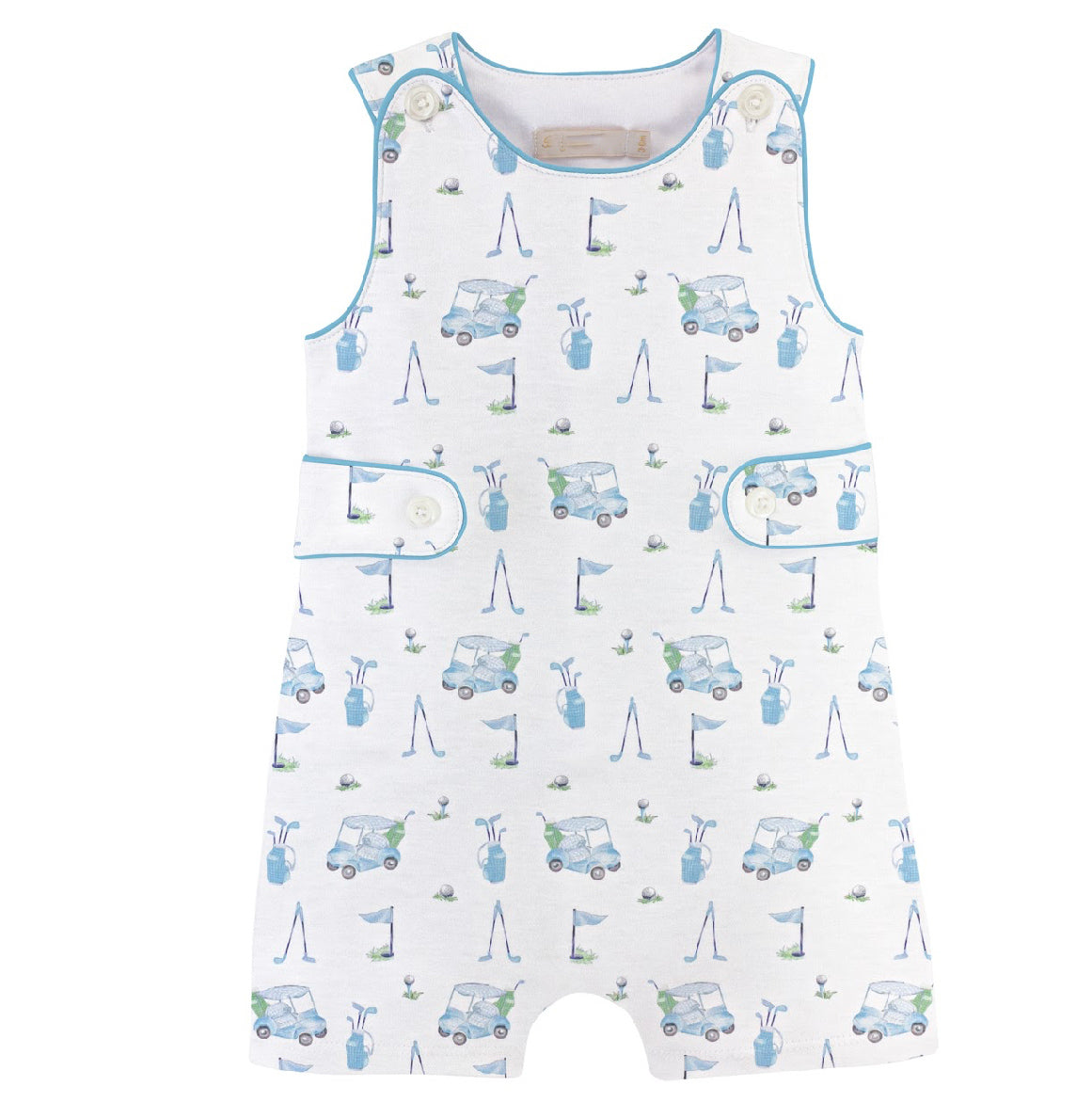 Golf Printed Romper W/Buttons