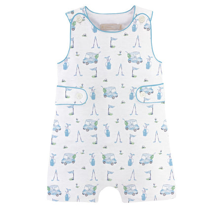 Golf Printed Romper W/Buttons