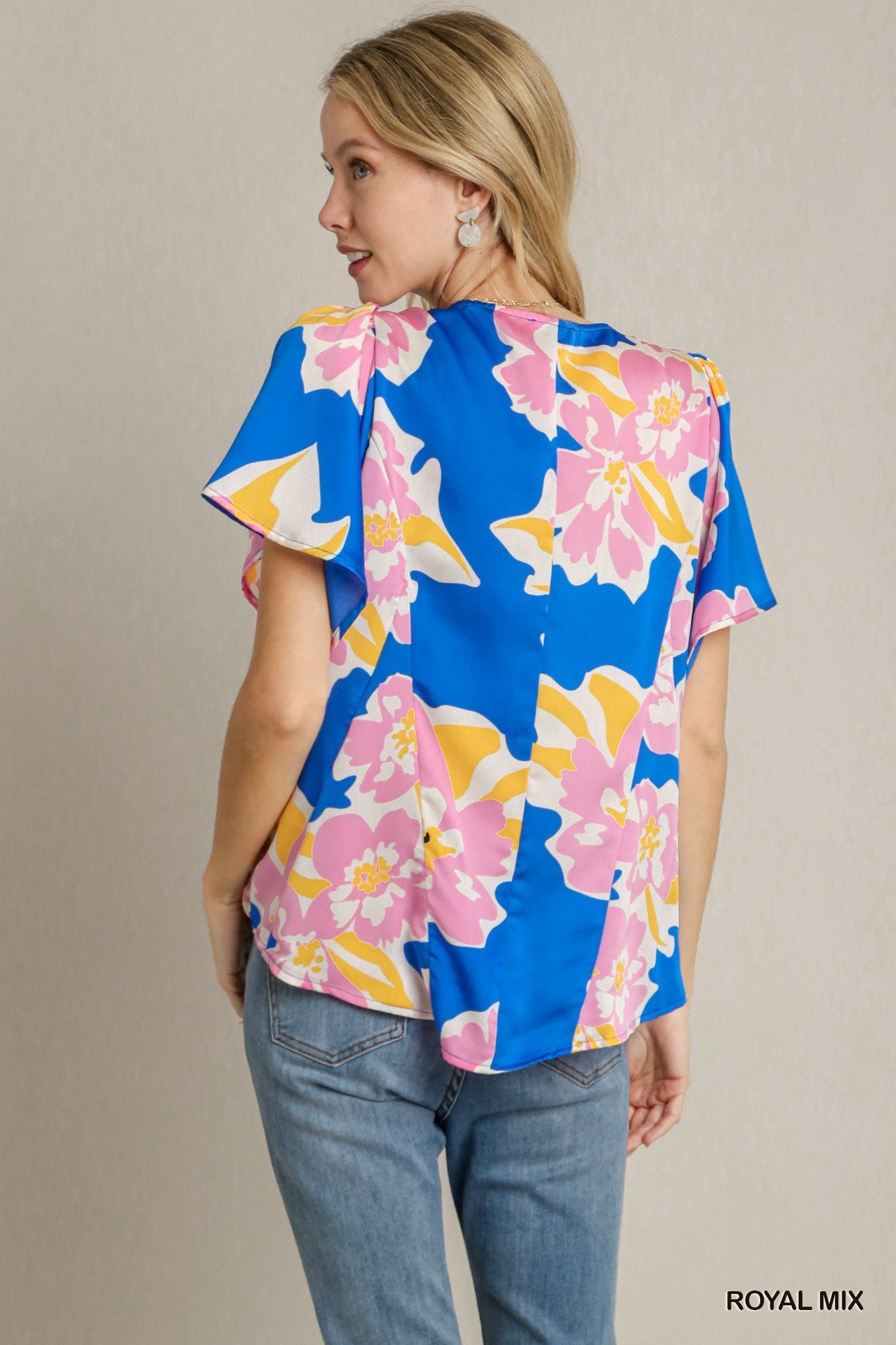 All The Better Blue Floral Top