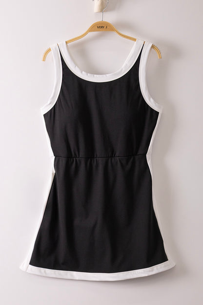 Match Point Black Active Dress W/Bra