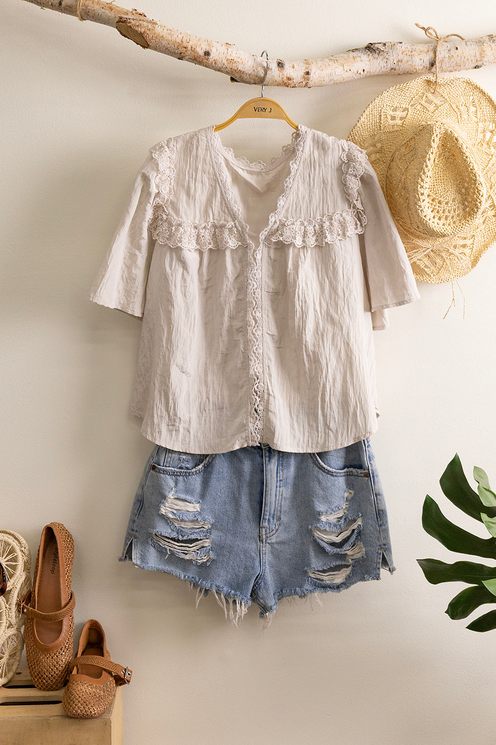 Neutral Romance Top