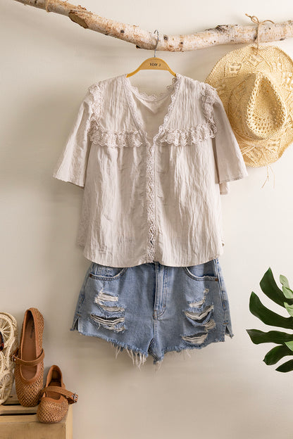 Neutral Romance Top