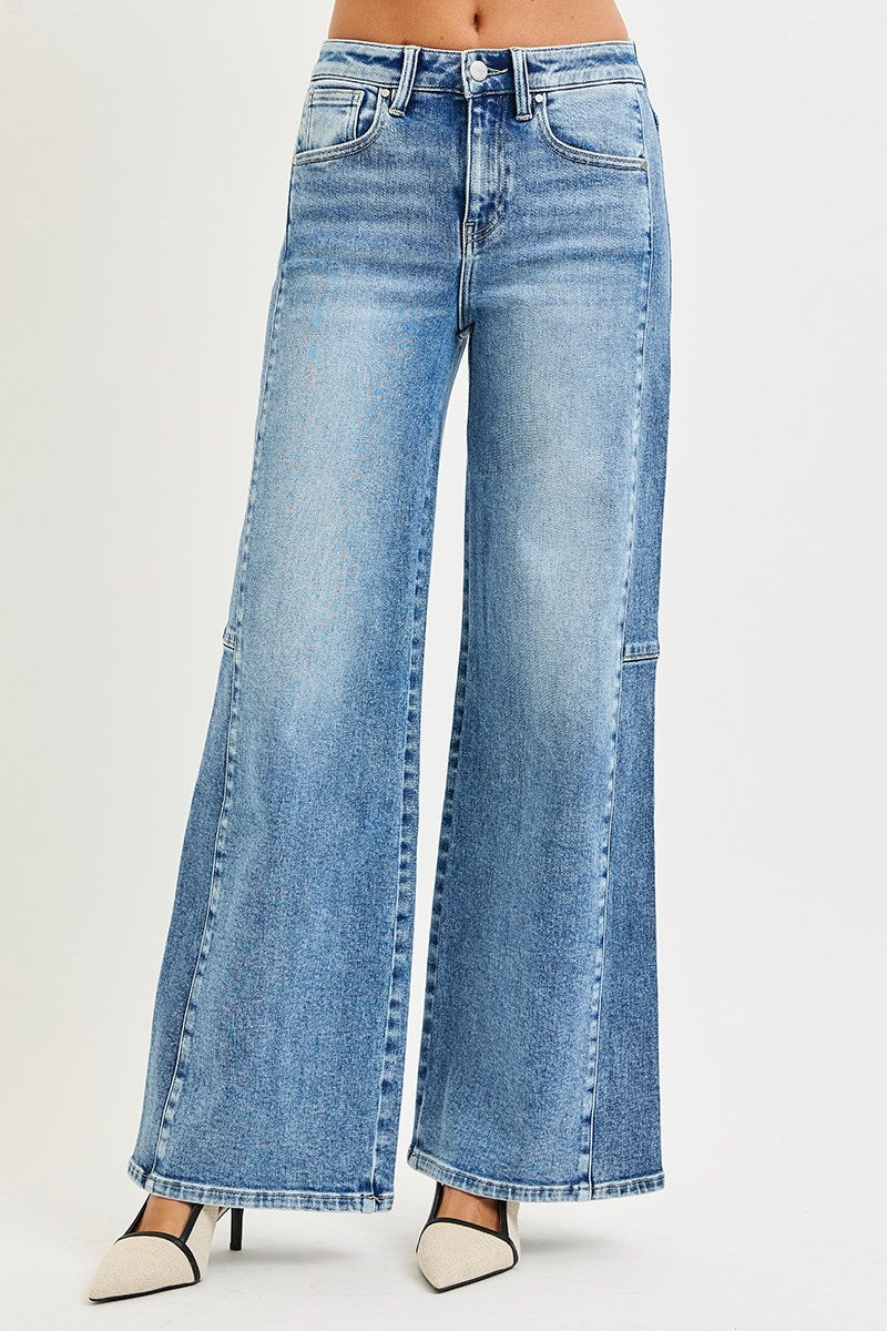 Risen High Rise Wide Jeans