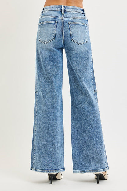 Risen High Rise Wide Jeans